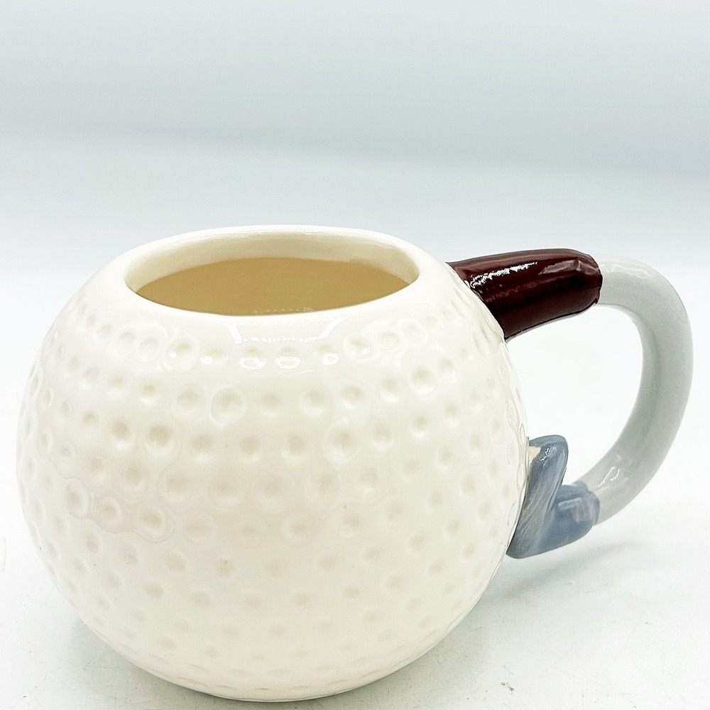 Golf Ball Shaped Mug with Club Handle